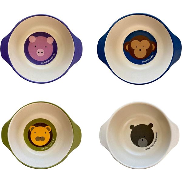 BRAND NEW RED ROVER 4 PACK OF ANIMAL SNACK BOWLS