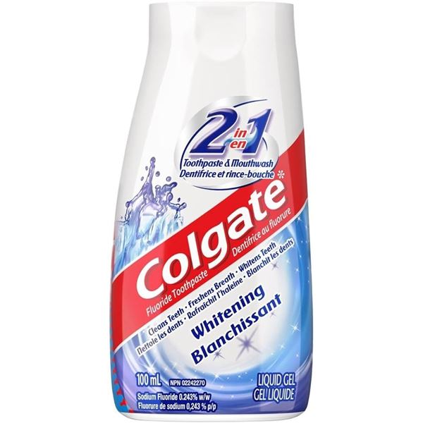NEW 2 X 100ML COLGATE 2IN1 TOOTHPASTE MOUTHWASH