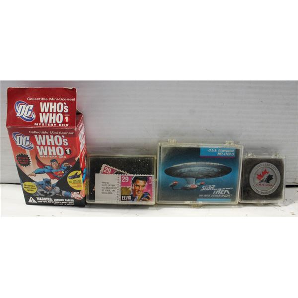 VINTAGE STAR-TREK CARDS ELVIS STAMPS ETC LOT