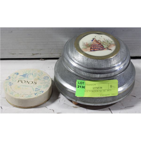 VINTAGE POWDER MUSIC BOX