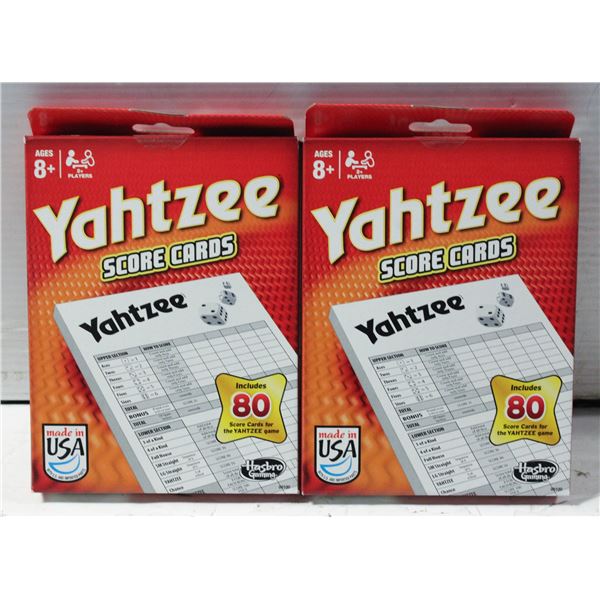 NEW 2 YAHTZEE SCORE PADS