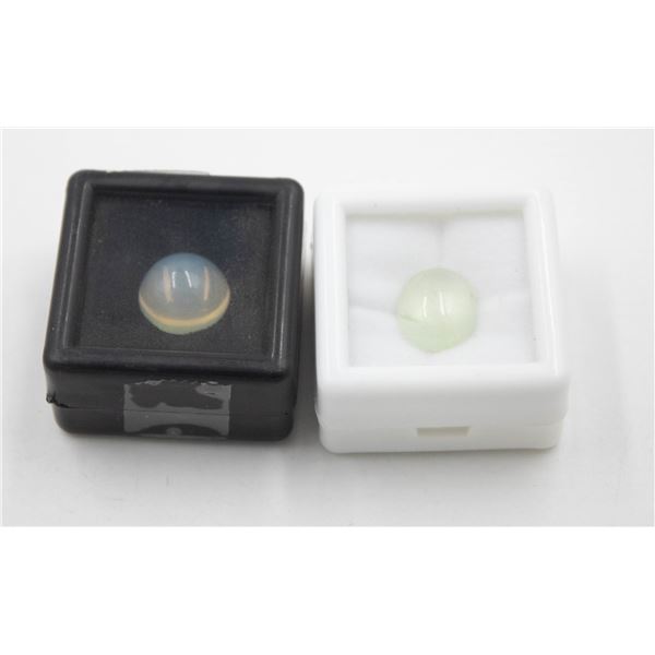 #197-NATURAL OPAL 3.91CT  & PREHNITE 4.30CT