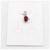 Image 1 : #200-NATURAL RED GARNET & CZ PENDANT