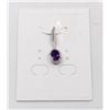 Image 1 : #228-NATURAL PURPLE AMETHYST & CZ PENDANT
