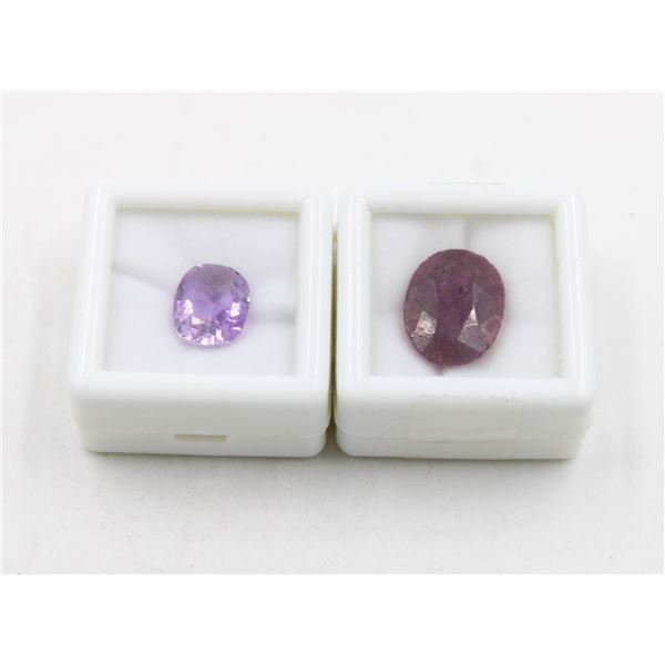 #77-PURPLE AMETHYST 2.80CT & RED RUBY 11.00CT