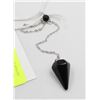Image 1 : NATURAL STONE BLACK AGATE PENDULUM HEALING