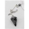 Image 1 : NATURAL STONE SNOW FLAKE PENDULUM HEALING CRYSTAL