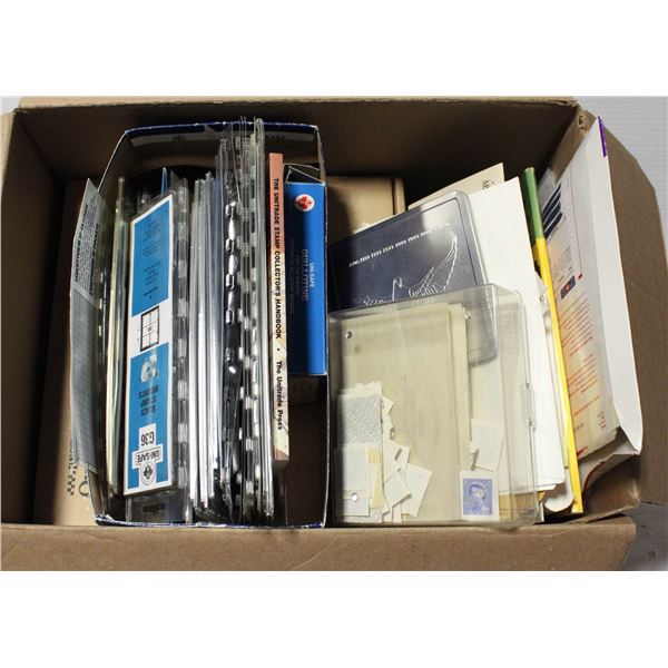 ESTATE BOX OF STAMPS, & SUPPLIES