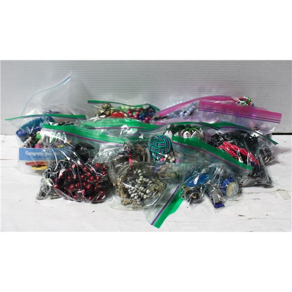 14-VINTAGE JEWELRY BAG WITH 10-20 PICESE EACH.