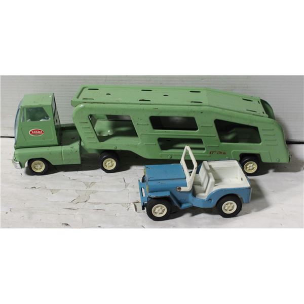 TONKA TRUCK & TRAILER & JEEEP