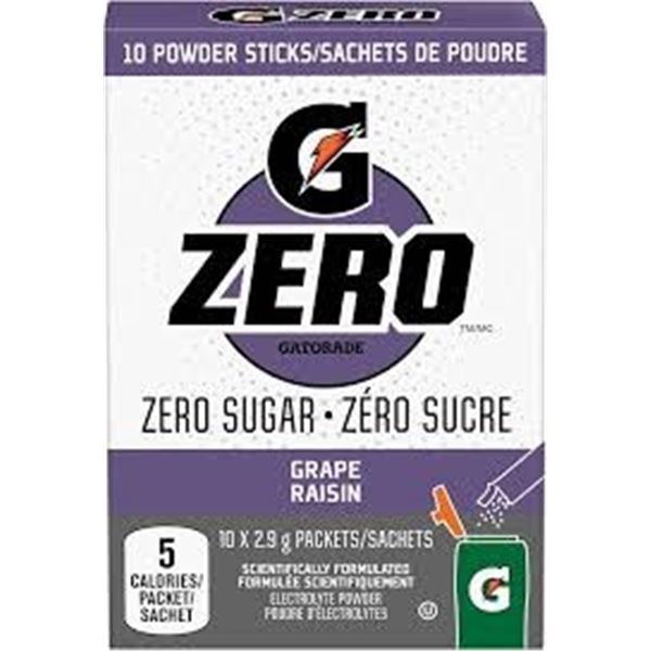 NEW 10 X 2.9G GATORADE GRAPE POWDER STICKS