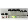 Image 1 : 5 SPICE BOTTLES CLEAR, 2 MILK GLASS.