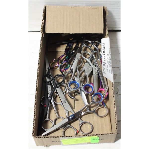 LOT OF 15 PROFESSIONAL STEEL HAIR CUTTING SCISSOR