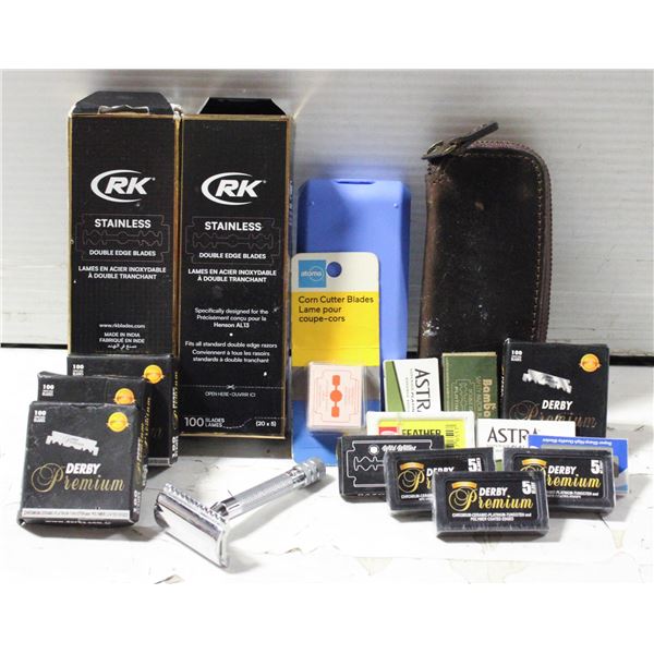 BAG WITH RAZORS AND BLADES