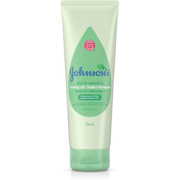 NEW 236ML JOHNSONS ALOE & VITAMIN E CREAMY OIL