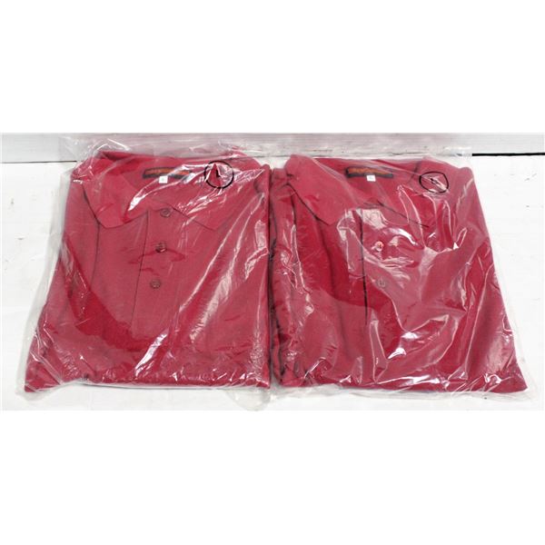 LOT OF 2 NEW B&W COLLECTION RED POLO LARGE