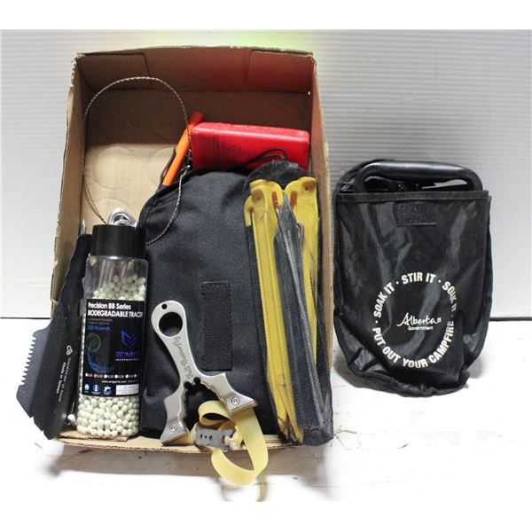 FLAT WITH CAMPING ITEMS