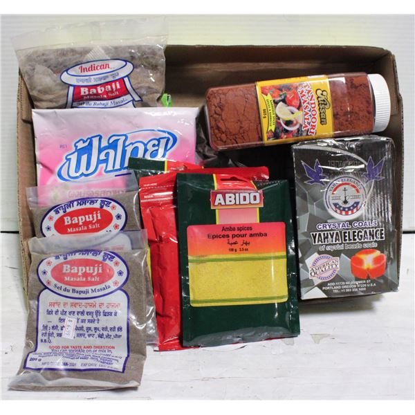 FLAT MOSTLY INDIAN SPICES/HOOKAH CHARCOAL