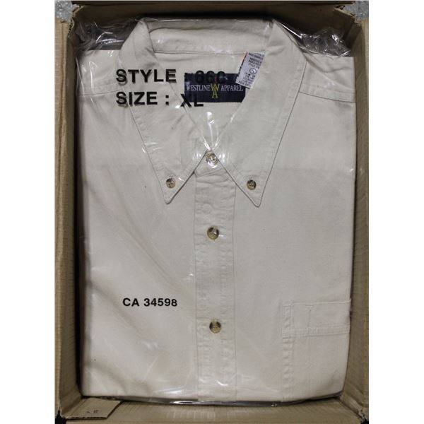 NEW MEN'S SHIRTS CASE OF 9 NATURAL SIZE XL