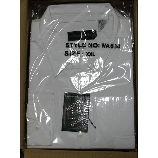 NEW MEN'S SHIRTS CASE OF 9 WHITE SIZE 2XL