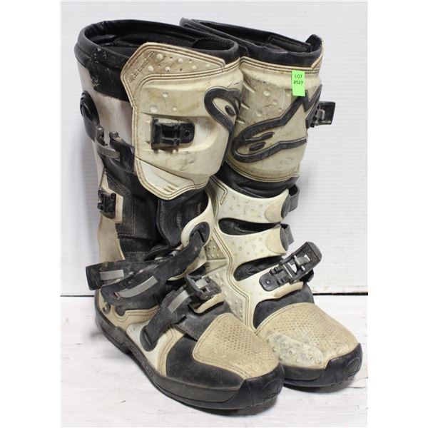 ALPINE STARS MOTORCYCLE BOOTS SZ 8