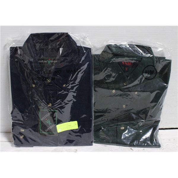 NEW MEN'S SHIRTS 1 NAVY 1 FOREST GREEN SIZE M