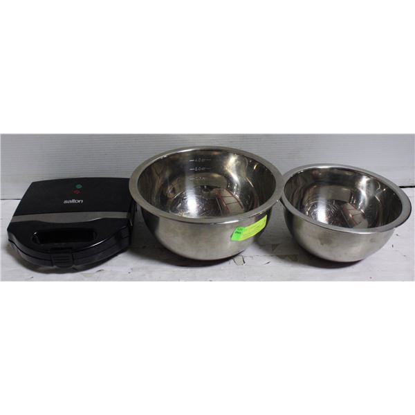 ELECTRIC SANDWICH MAKER PLUS 2 QUALITY STAINLESS