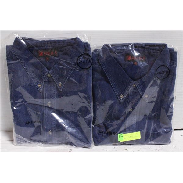 NEW MEN'S SHIRTS 2 DENIM SIZE 2XL