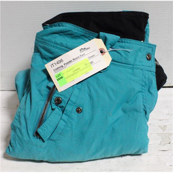 SNOW BOARD PANT GREEN SIZE M
