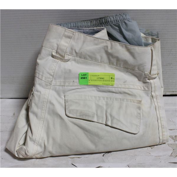 SNOW BOARD PANT BURTON WHITE SIZE S