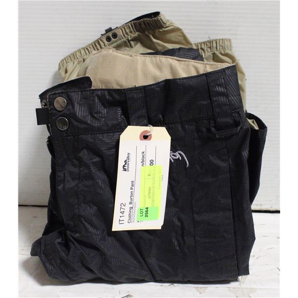 SNOW BOARD PANT BURTON BLACK SIZE XS