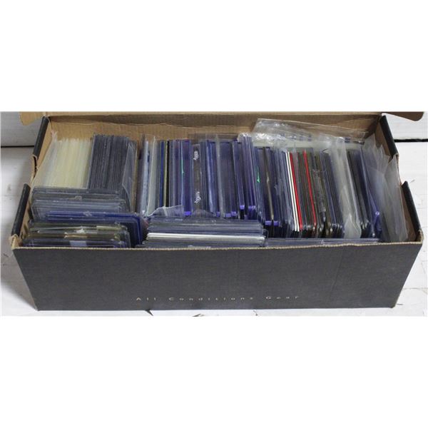 ESTATE BOX OF SPORT CARD SLEEVES , HARD AND SOFT
