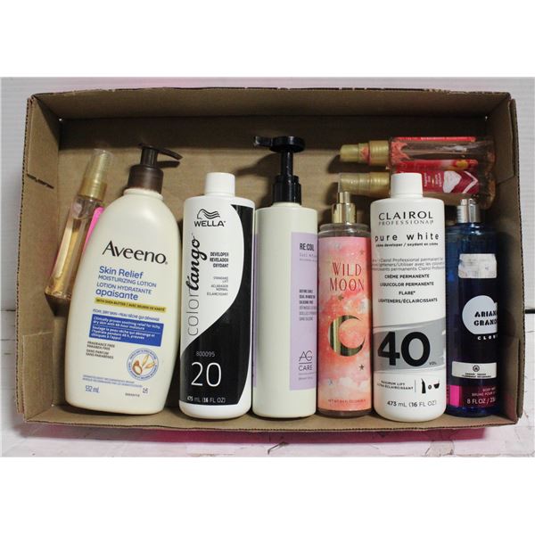 FLAT OF DEVELOPERS/BODY SPRAYS/MOISTURISERS ETC