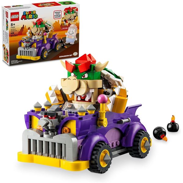 NEW WITH BOX LEGO SUPER MARIO BOWSER'S MUSCLE CAR