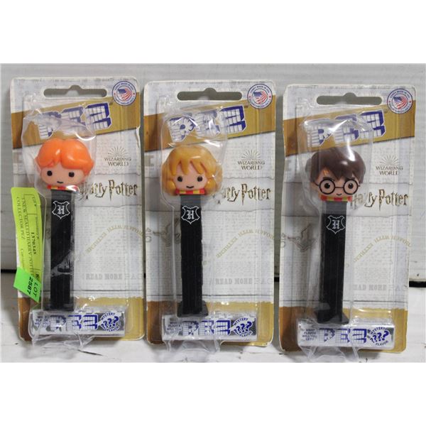 3 NEW SEALED HARRY POTTER COLLECTOR PEZ