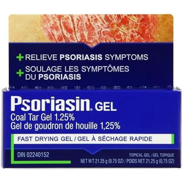 NEW PSORIASIN GEL COAL TAR GEL 1.25% FAST DRYING