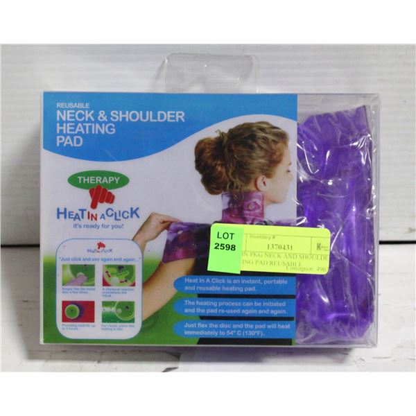 NEW IN PKG NECK AND SHOULDER HEATING PAD REUSABLE