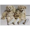 Image 1 : PAIR OF CHRISTMAS BEARS GOLDEN
