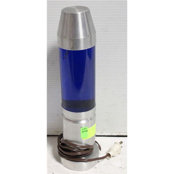 VINTAGE BLUE DESK TABLE LAMP WORKS