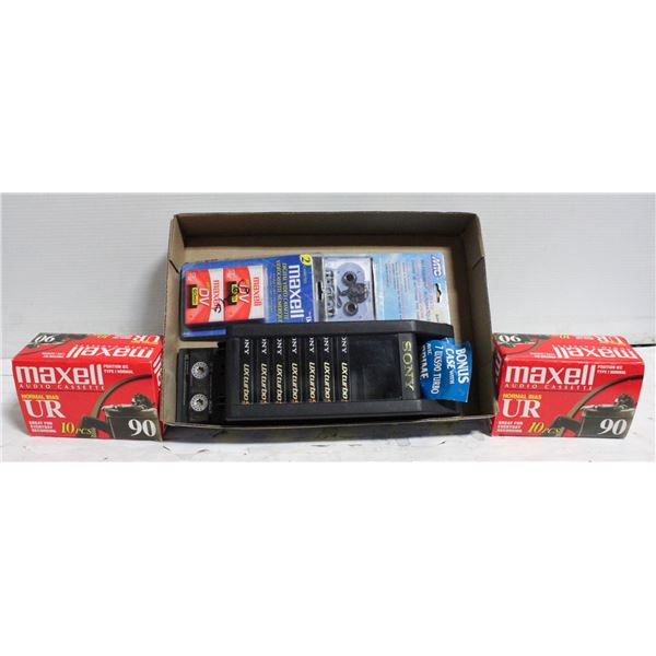 SONY & MAXELL BLANK CASSETES & CLEANER NEW