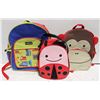 Image 1 : 3 GENTLY USED CHILDREN’S BACKPACKS