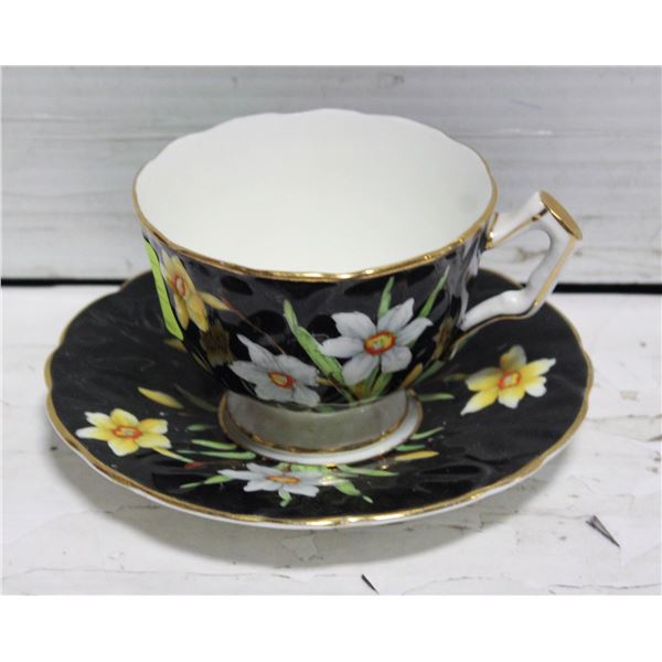 AYNSLEY BLACK ENGLISH FINE BONE CHINA