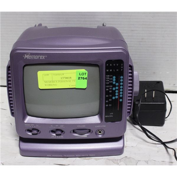 MEMOREX PERSONAL TV/RADIO WORKING