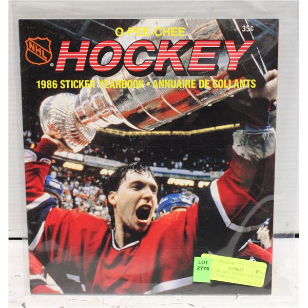 NEW 1986 MINT HOCKEY STICKER BOOK PATRICK ROY.