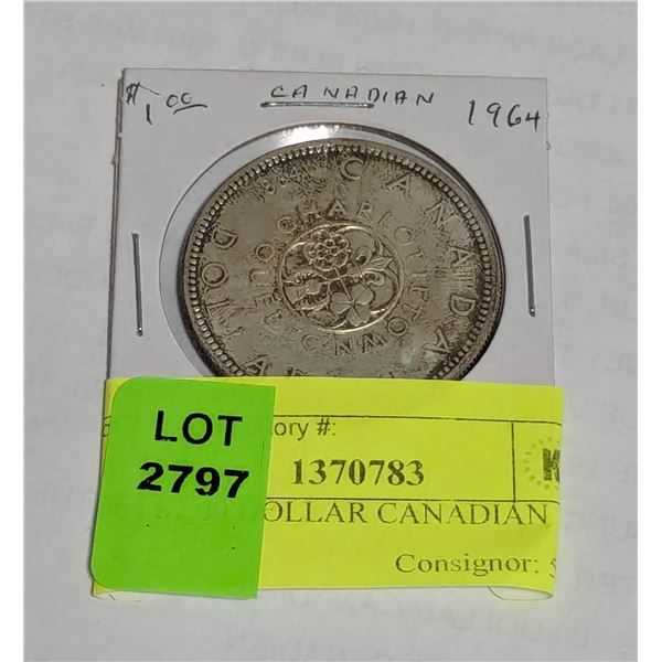 1964 $1.00 DOLLAR CANADIAN