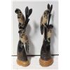 Image 1 : 2 VINTAGE WOOD CARVING PARROTS 15"