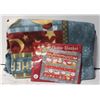 Image 1 : NEW CHRISTMAS FLEECE THROW BLANKET IN BAG-ESTATE