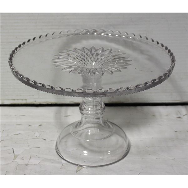 ANTIQUE GLASS CAKE STAND