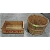 Image 1 : WOOD APPLE BASKET & BOX -ESTATE