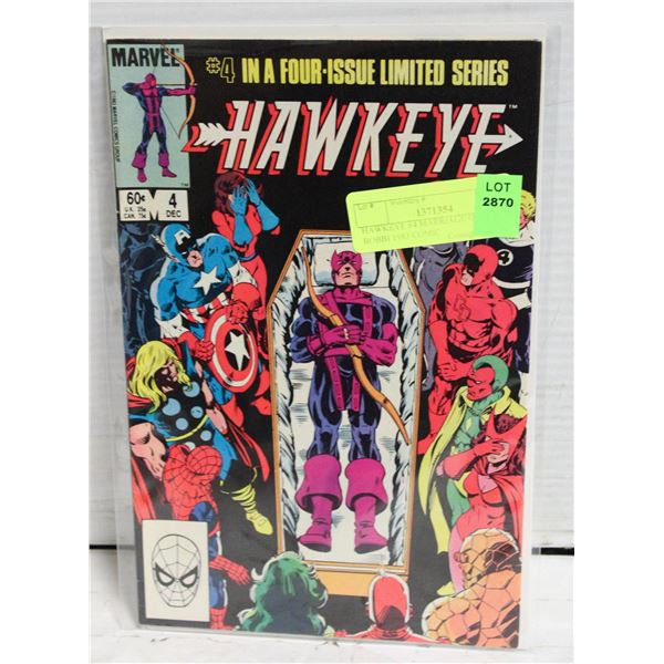 HAWKEYE #4 MARRIAGE OF CLINT & BOBBI 1983 COMIC